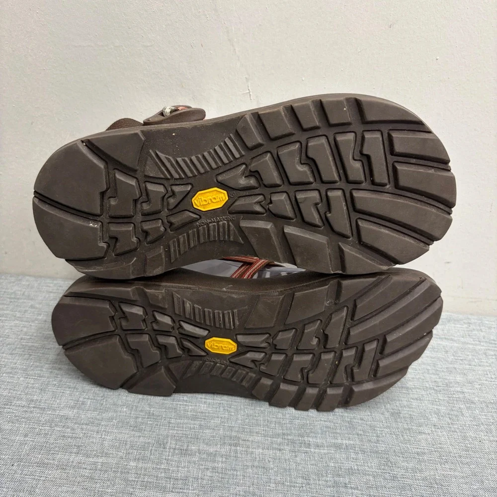 Chaco Z/2 Yampa Sandals Womens 8 Brown Red Double Strap Toe Loop Vibram Hiking